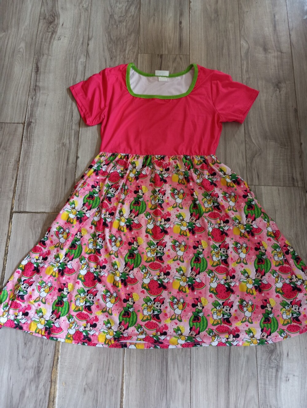 Disney Minnie And Daisy Watermelon Ladies Dress L